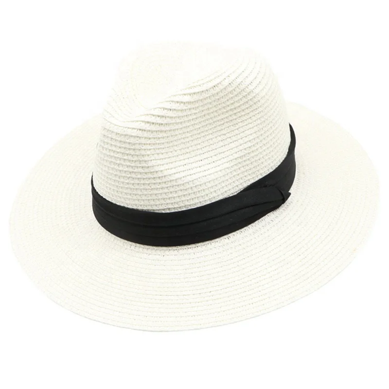 Wide Brim Straw Panama Hat FURTALK Womens Mens Summer Beach Sun Hat  Fedora Straw Hat for Women