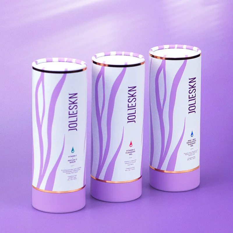 Custom printed craft kraft paper scrub essential oil empty bottle box tube tshirt glass spray bottle container seal packaging