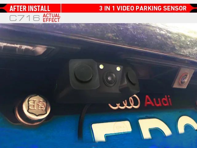 3 in 1 reverse camera car video parking sensor system