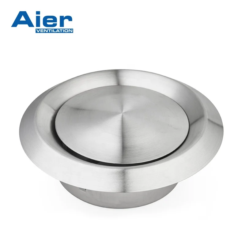 Stainless Steel Air Vent Disc Valve Circular Supply Exhaust Diffuser