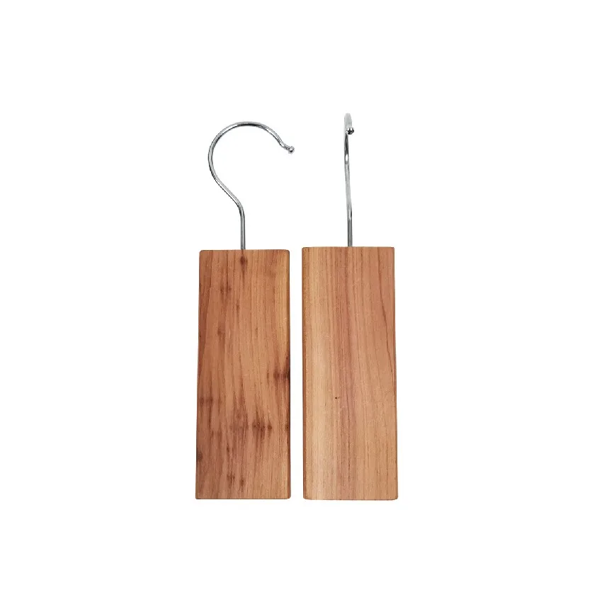 2 PCS 13cm  100% natural aromatic red wood cedar block anti-moth repellent cedar hang ups for closet