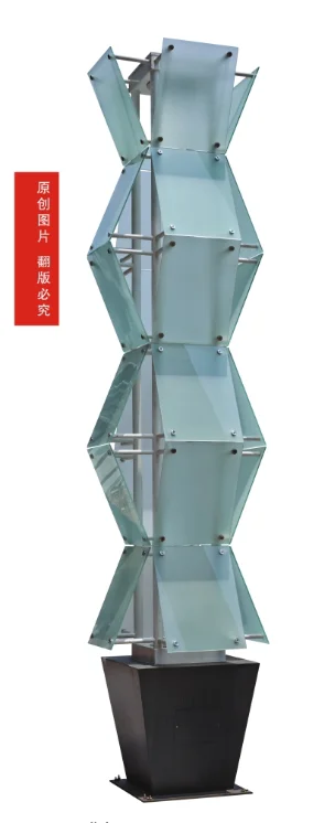 3d led sculpture modeling modern in zhonshan  special hand style tempered glass landscape light spike outdoor water proof lamps