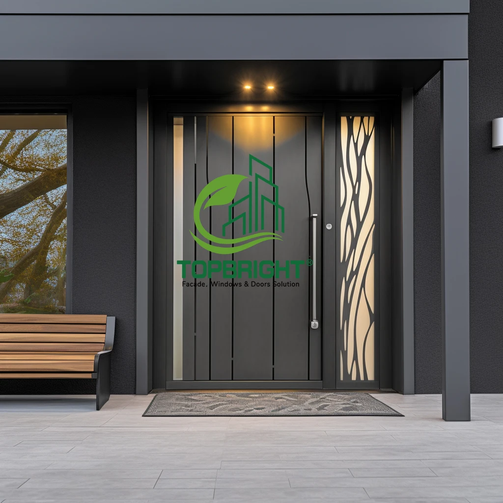 China Supplier Latest Design Luxury America Style Double Iron Gates Design Interior Steel Entrance Door aluminium entrance door