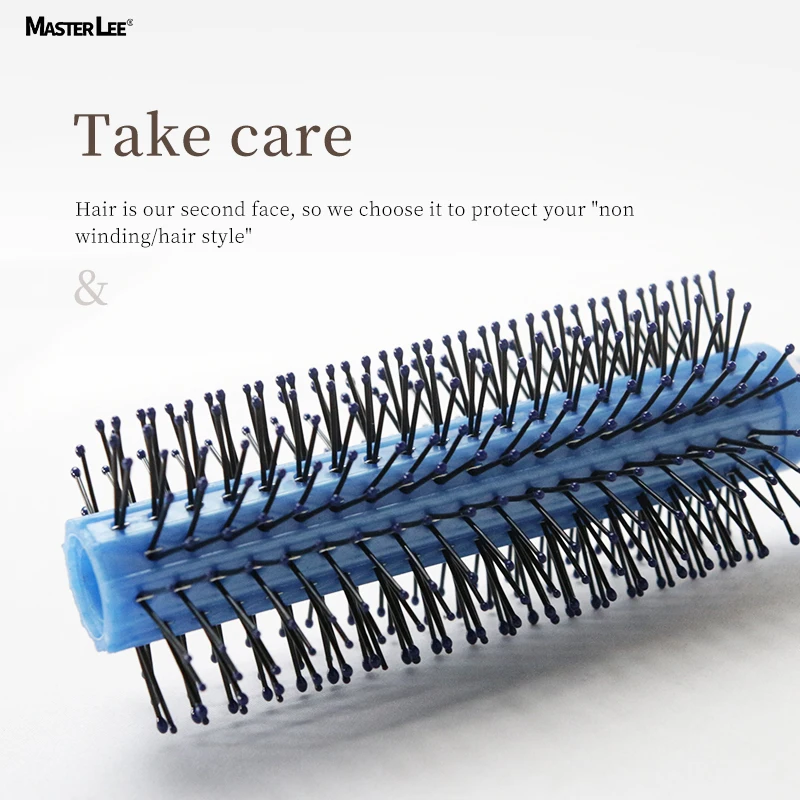 Professional wholesale curly wet afro ABS hair brush custom logo detangling brush Round Comb Styling Hairdressing Too