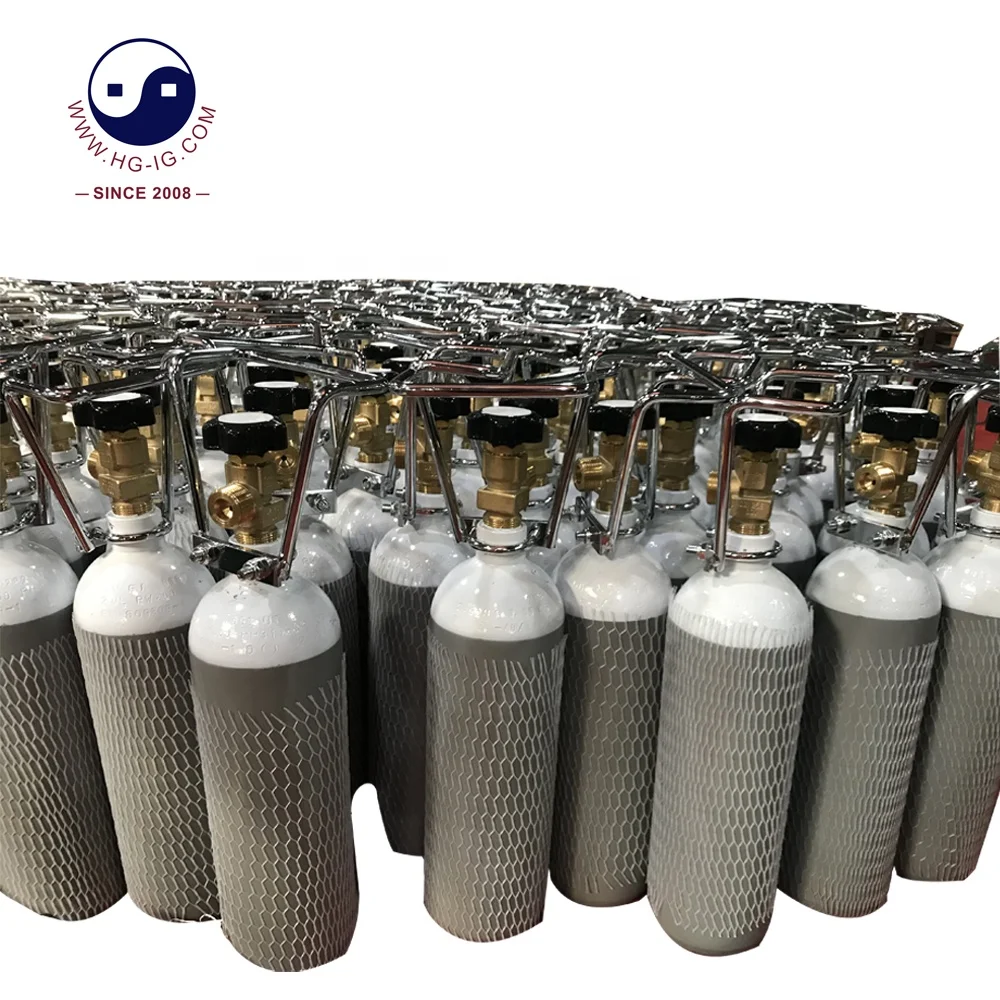 HG-IG 1kg Xenon/ Argon/ Oxygen/ N2/ CO2/ He Small Portable Gas Cylinder Tanks