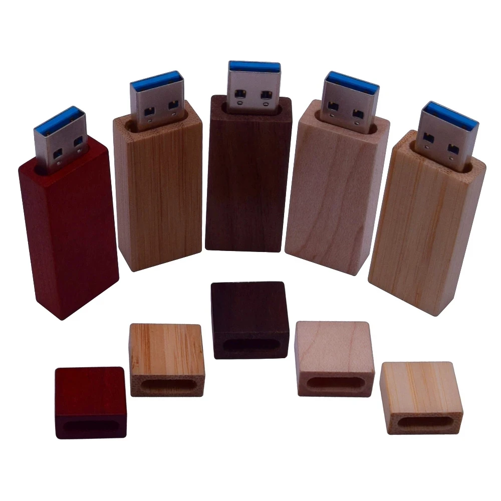Customized logo eco-friendly wooden cube USB 3.0 sticks for company promotion advertising marketing fair