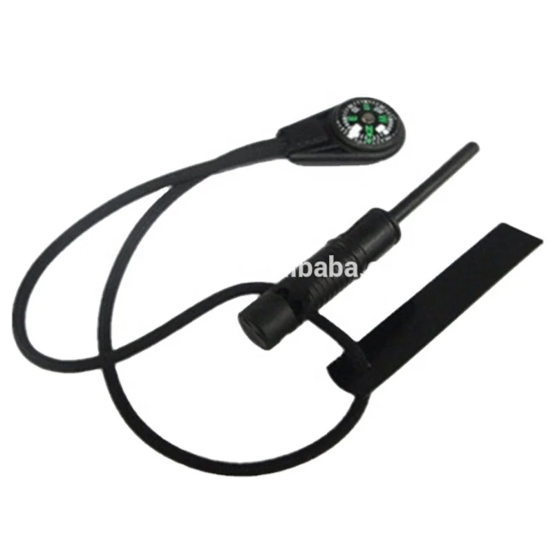 2015 new Fire Starter Ferro Rod ,Fire Starter Ferrocerium fire Stone Magnesium flint rod with compass zipper pull