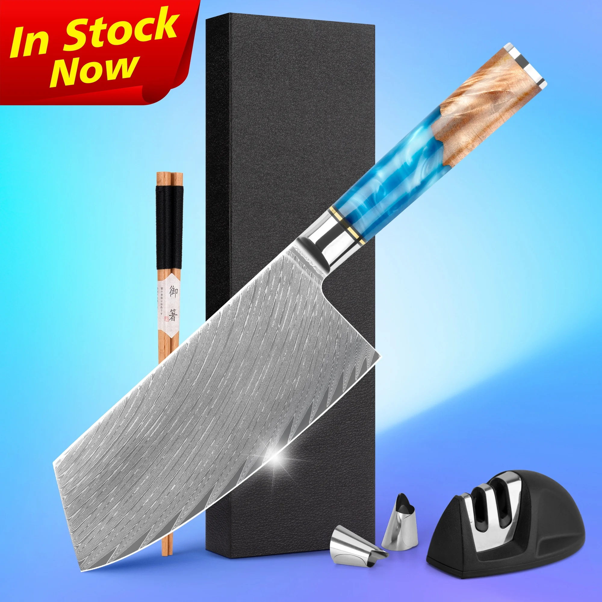 USA top selling 7 inch 67 layers vg10 damascus steel chinese cleaver knife japanese chef knives with wholesale price