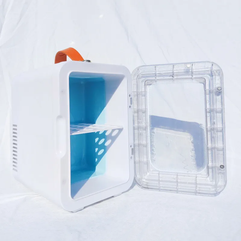 Wholesale New Custom 6 Lite 12 Volt Mini Skin Care Fridge Single-Door Compact Small Beauty Refrigerator With Transparent Door