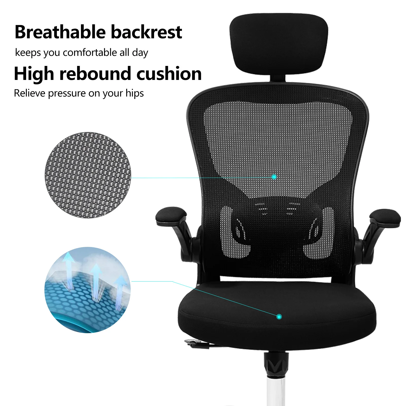 Adjustable Ergonomics Revolving Computer Chair Furniture Commercial Office Chairs