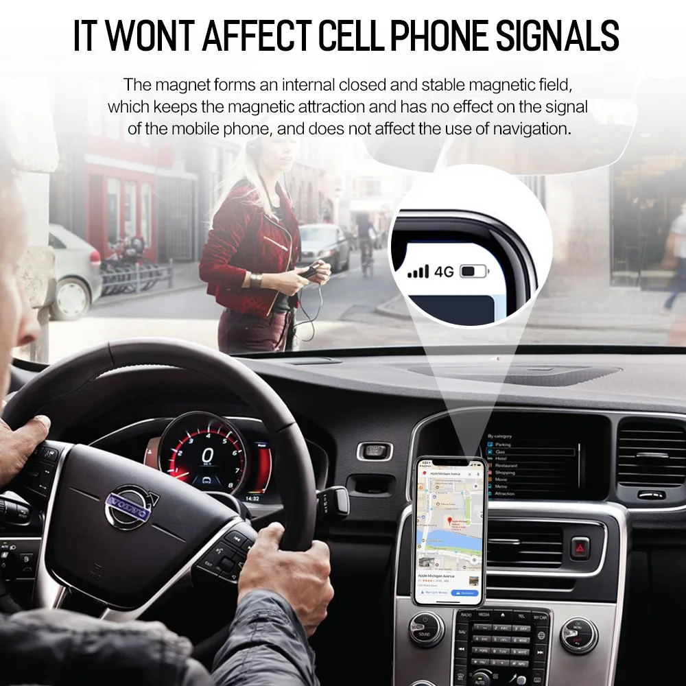 
Hot Selling Magnetic Car Mount Air Vent Phone Holder High Quality Magnet Design 