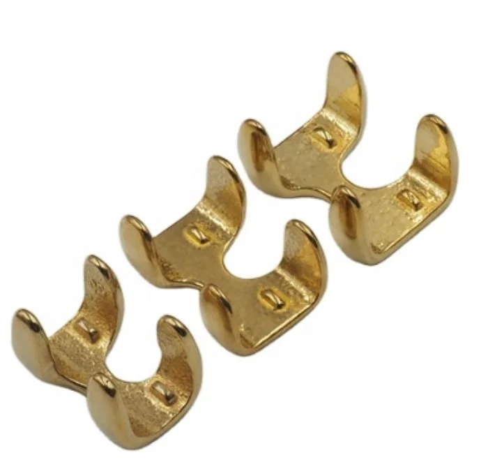 Heavy duty solid brass pet leather rope clip dog pet leash brass rope clamp