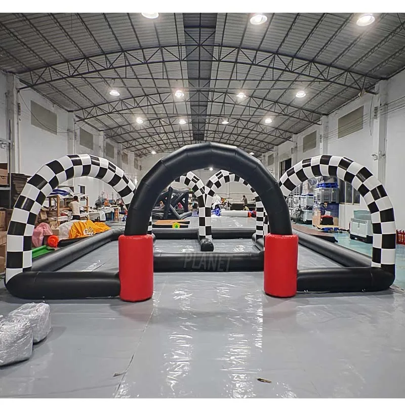 Customized Size New Design Inflatable Race Track Inflatable Bumper Car Race Track For Kids