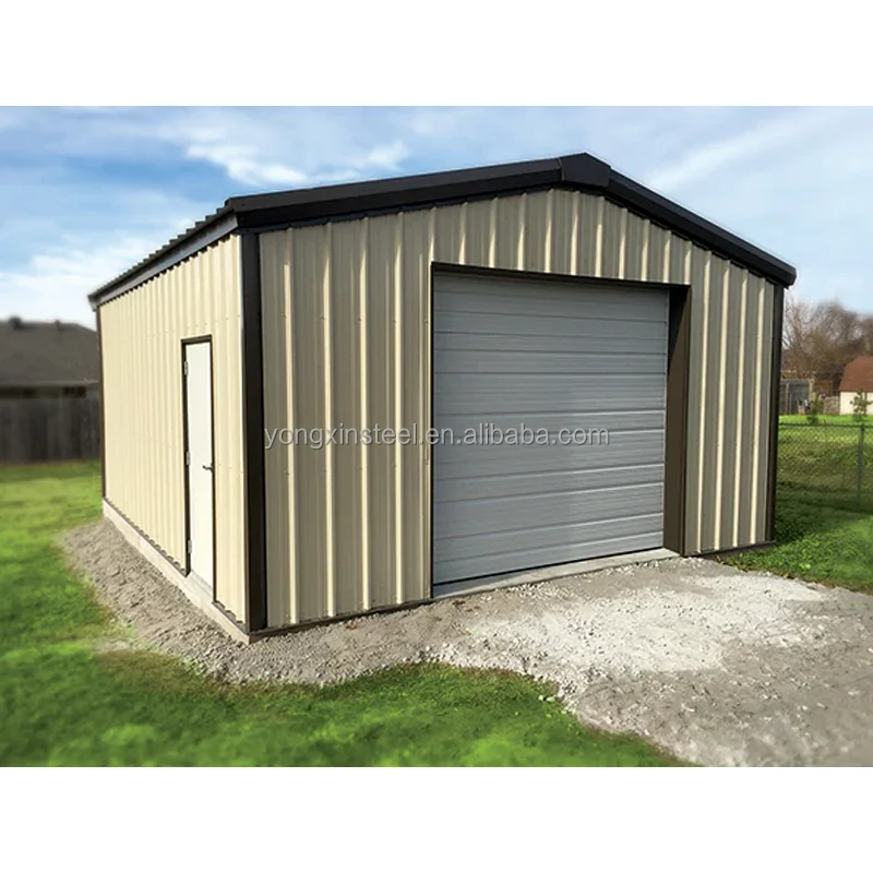 Low Price Steel Structure Metal Prefabricated Car Garages and Sheds Car Garages For Convenience Stores
