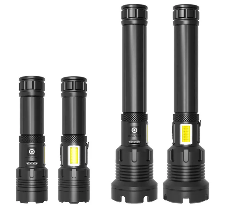 long range high power 5000 lumen multi function rechargeable P90 led hand searchlight hunting flashlight torch lamp