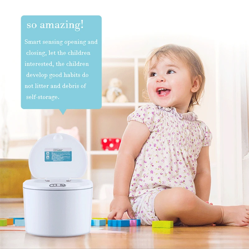 Inexpensive Smart Sensor Trash Bin for Car Office Hotel Desktop