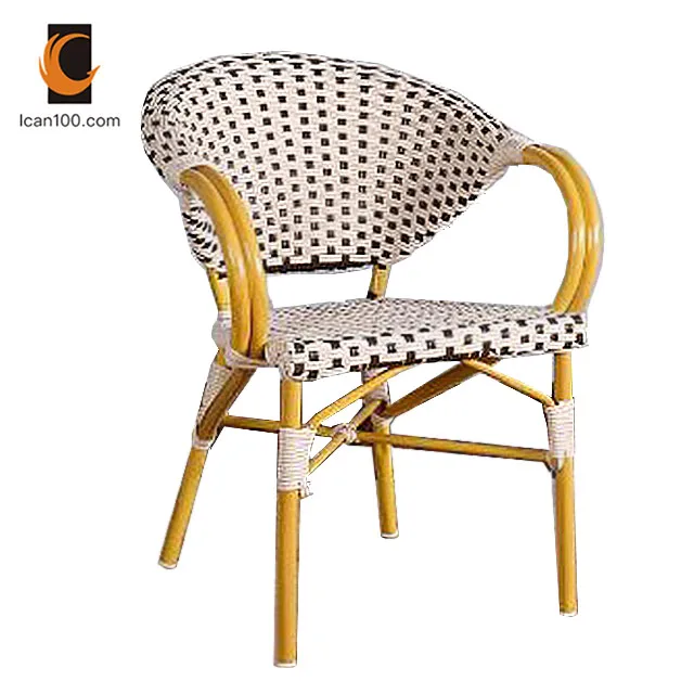 Modern Design Nordic Arm Wicker Bamboo Bistro Chair Dinning Chairs Dining Chair