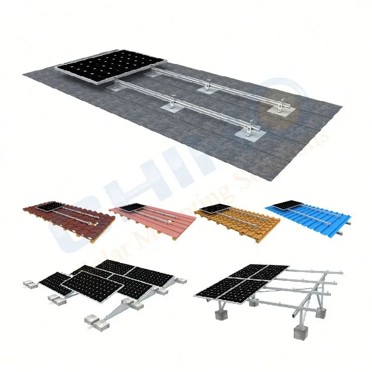 CHIKO Roof Mounting Solar Kits Tile Roof Solar Mounting System Solar Panel Tile Roof Mounting Structure