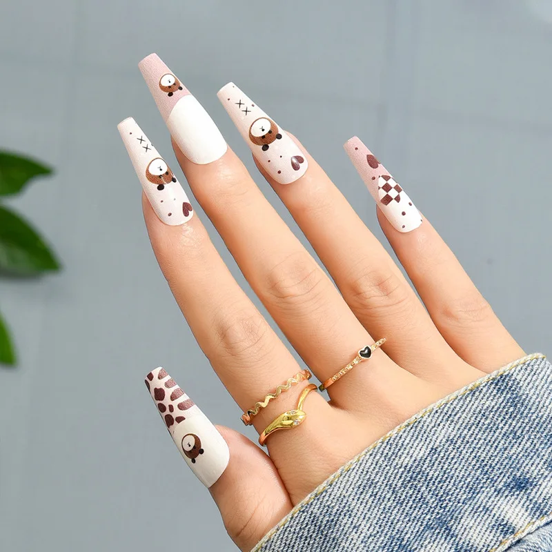 Fashion New Design yellow Daisy Wholesale low price high quality Nail tips Press On Nails false Acrylic Art nails