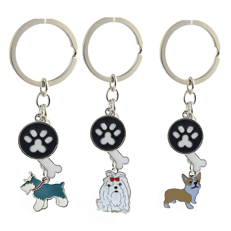 Factory Direct Selling Cute And Funny Face Cartoon Cartoon Anime French Bullfighting Dog Keychain Bag Diverse Keychain