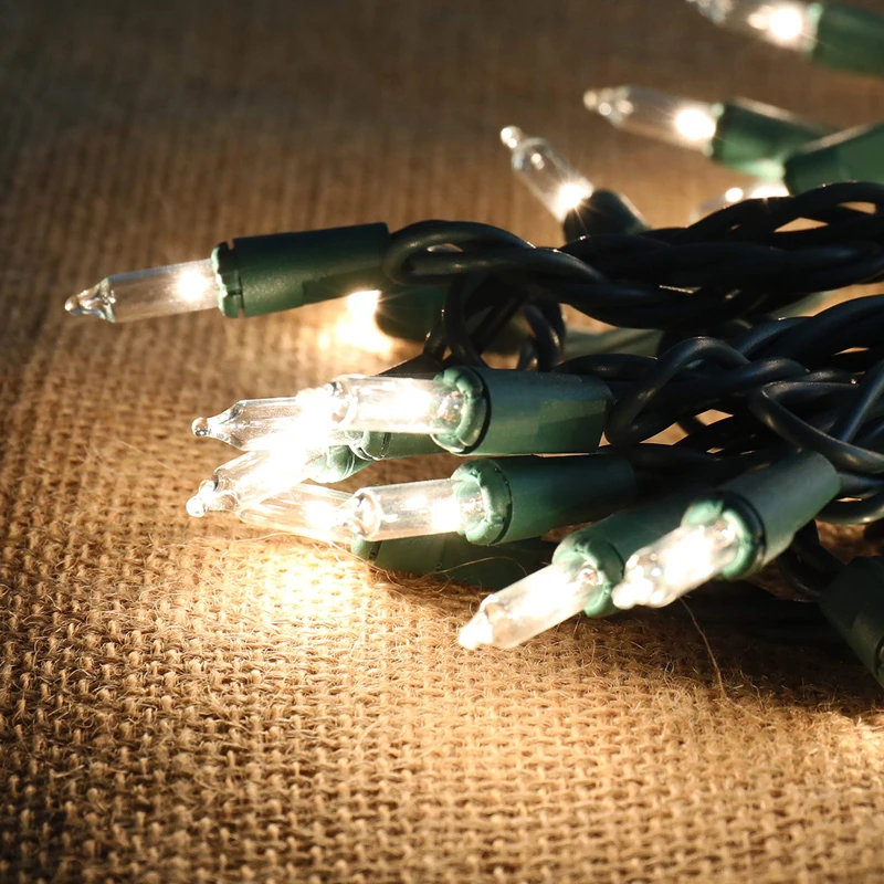 Mini 75 Christmas fairy string lights incandescent green tungsten  wire cheap and convenient dress up the roof and trees
