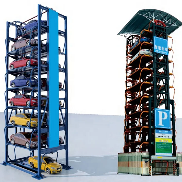 Small area occupation automatic circulation vertical rotary parking lift system