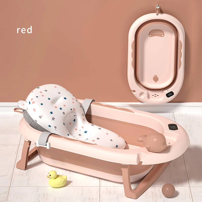 plastic toddler kid newborn indoor shower bathing small mini pillow set folding portable bathroom free standing baby bathtub