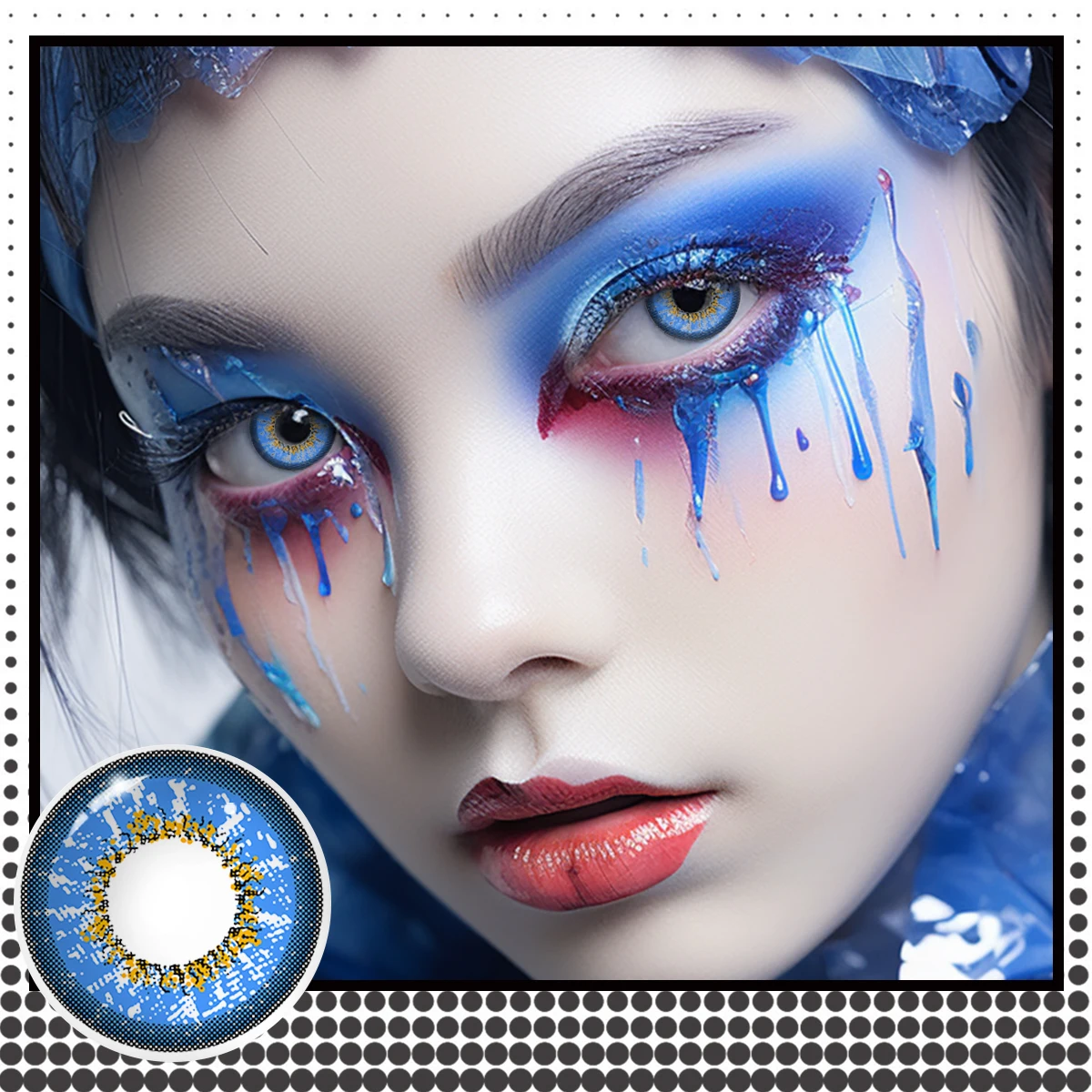 Lalens Popular Game Anime Cosplay Soft Contact Lenses Wholesale Half Yearly 14.5MM Eye Colored Contact Lenses With Prescription