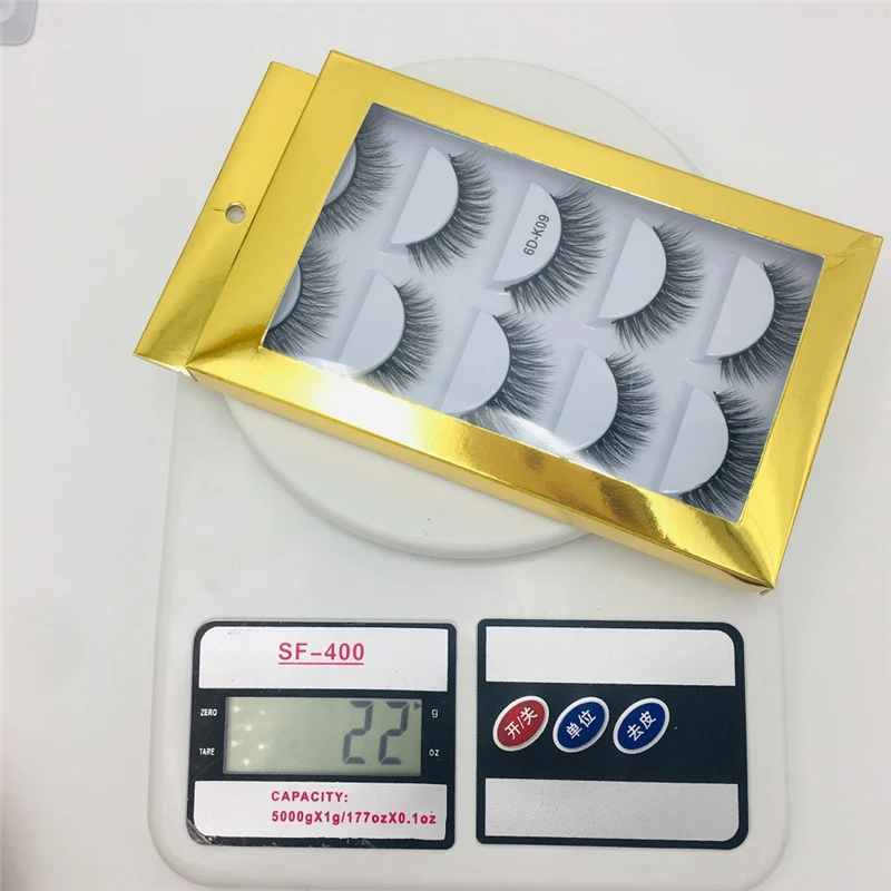 Wholesale Cheap Price Lashes 5 Pairs Synthetic Hair Premium Silk False Eyelash packaging box 5 pairs faux mink eyelashes