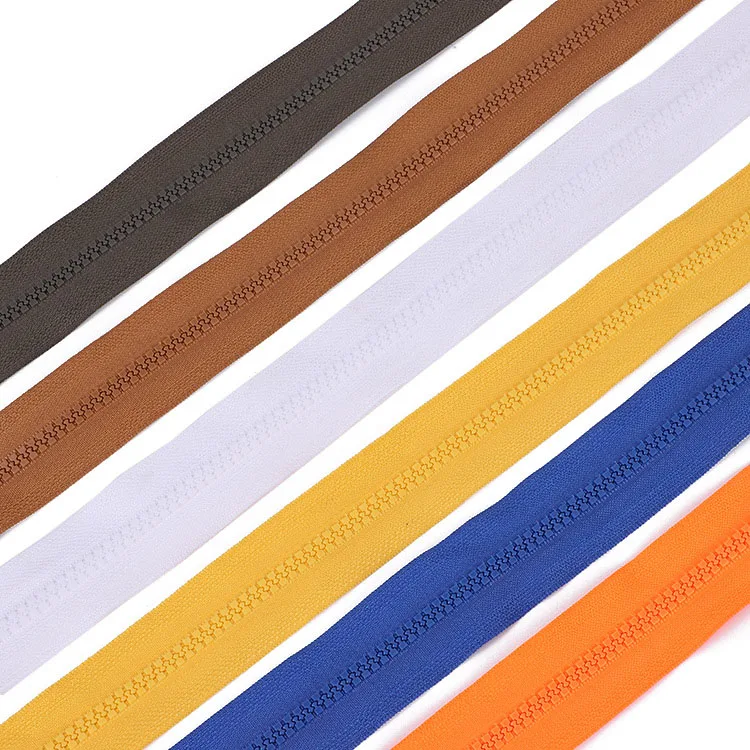 Custom Size 3# 5# Zipper Close End Plastic Zip For Bags Colorful Resin Zipper