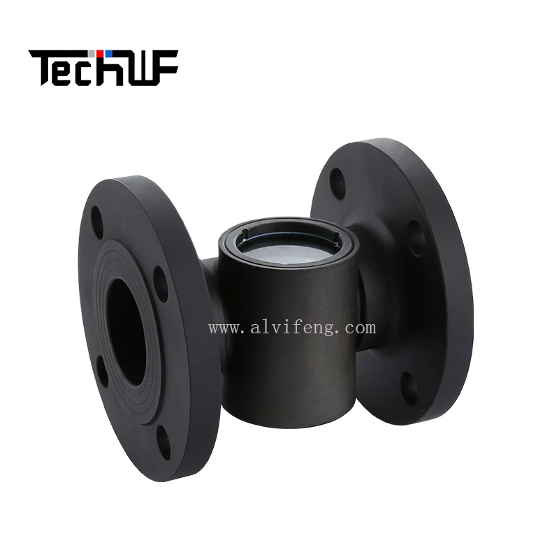 Visualization Sight Glass Flow Indicator Flanged Stainless Steel Tubular Sight Glass