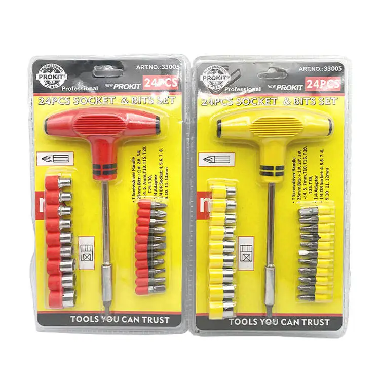 China 24pc interchangeable multi-function magnetic screwdriver socket bits tool Kit set