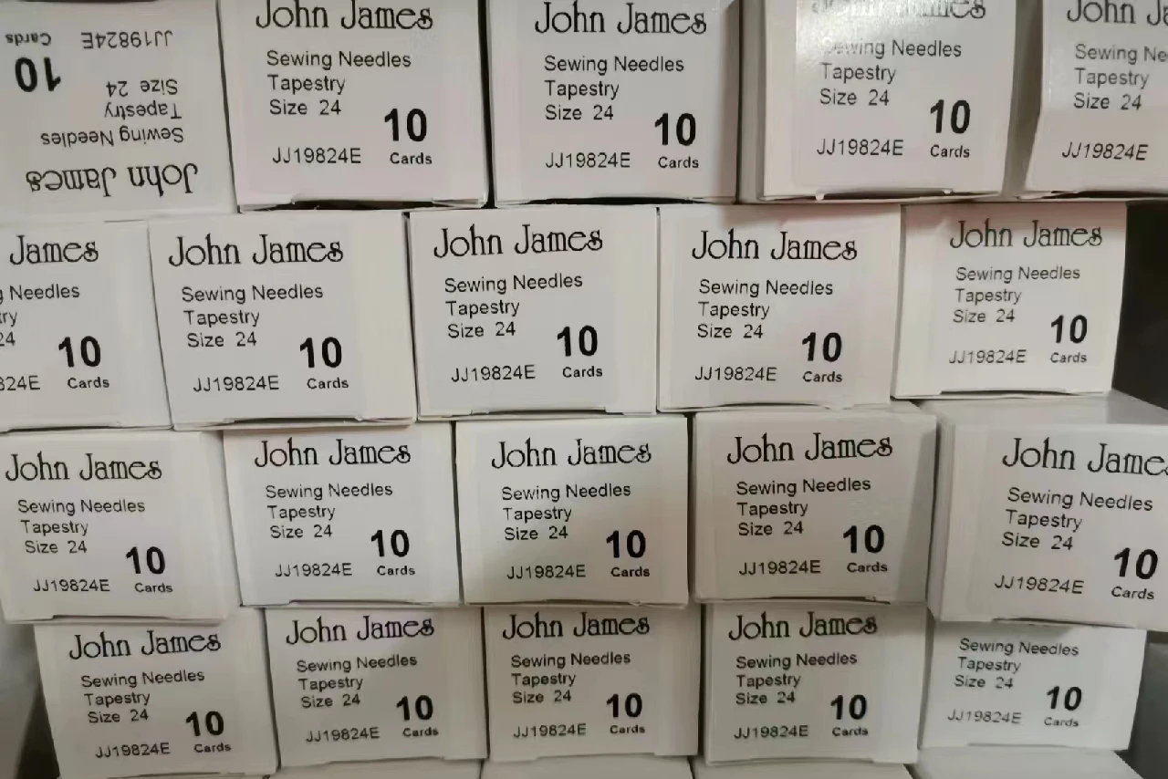 John James Tapestry Needle & Gold Plated Size 22,24,26,28,24/26,A box of 10 rows