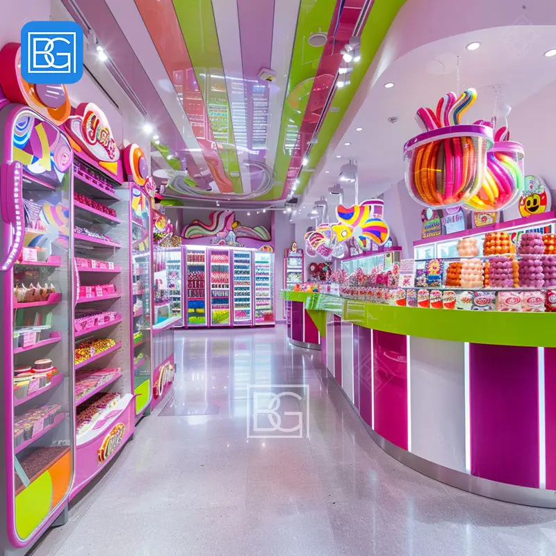 Snack Display Cabinet Candy Store Decoration Giant Mall Chocolate Decoration Party Candy Display