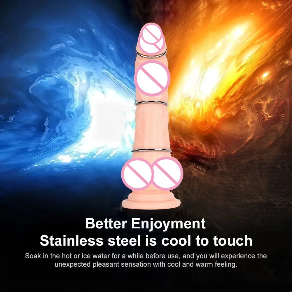 YPM Erection Enhancing Erection Toy Sex Toy Stainless Steel Metal Glans Ring Penis Rings Cock Ring for Man