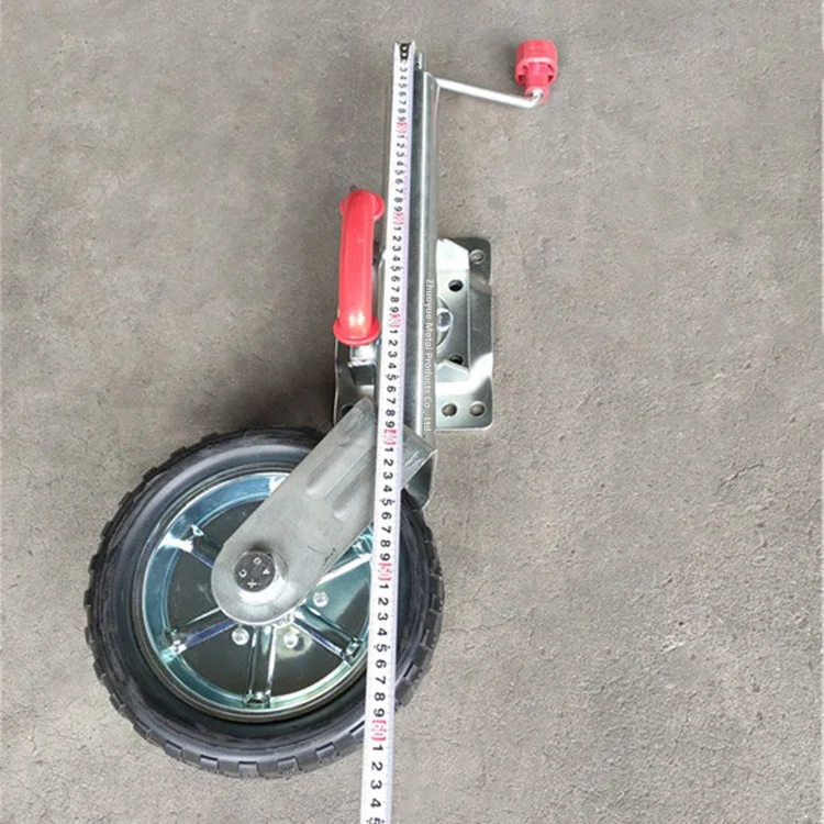2000LBS Top Wind 10' Trailer Jockey Wheel Boat Marine Trailer Jack With Solid Rubber Wheel