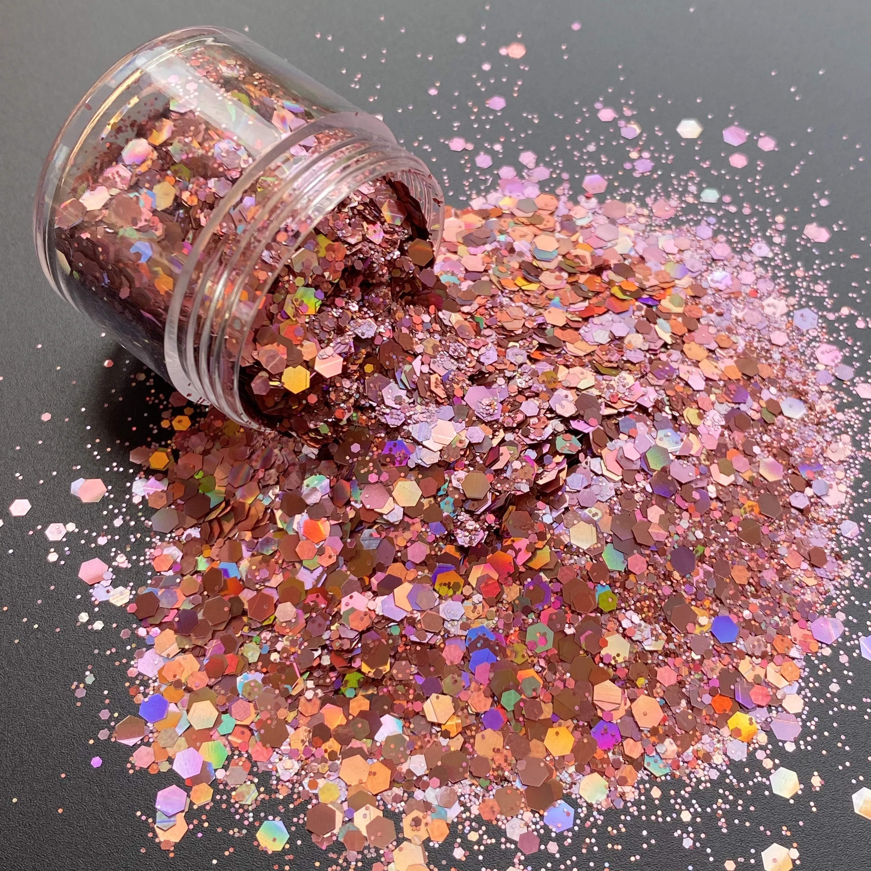 Custom Logo Chunky Glitter Bulk Polyester Mixed Holographic Face Body Glitter Craft Powder