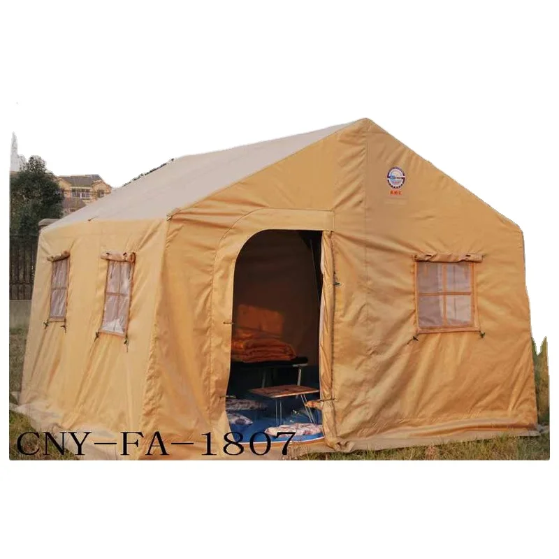 Big quantity khaki tents  In stock  outdoor tents 3*4m emergency tents