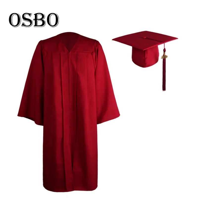 hotsale high quality cheap polyester maroon graduation dressing  gown