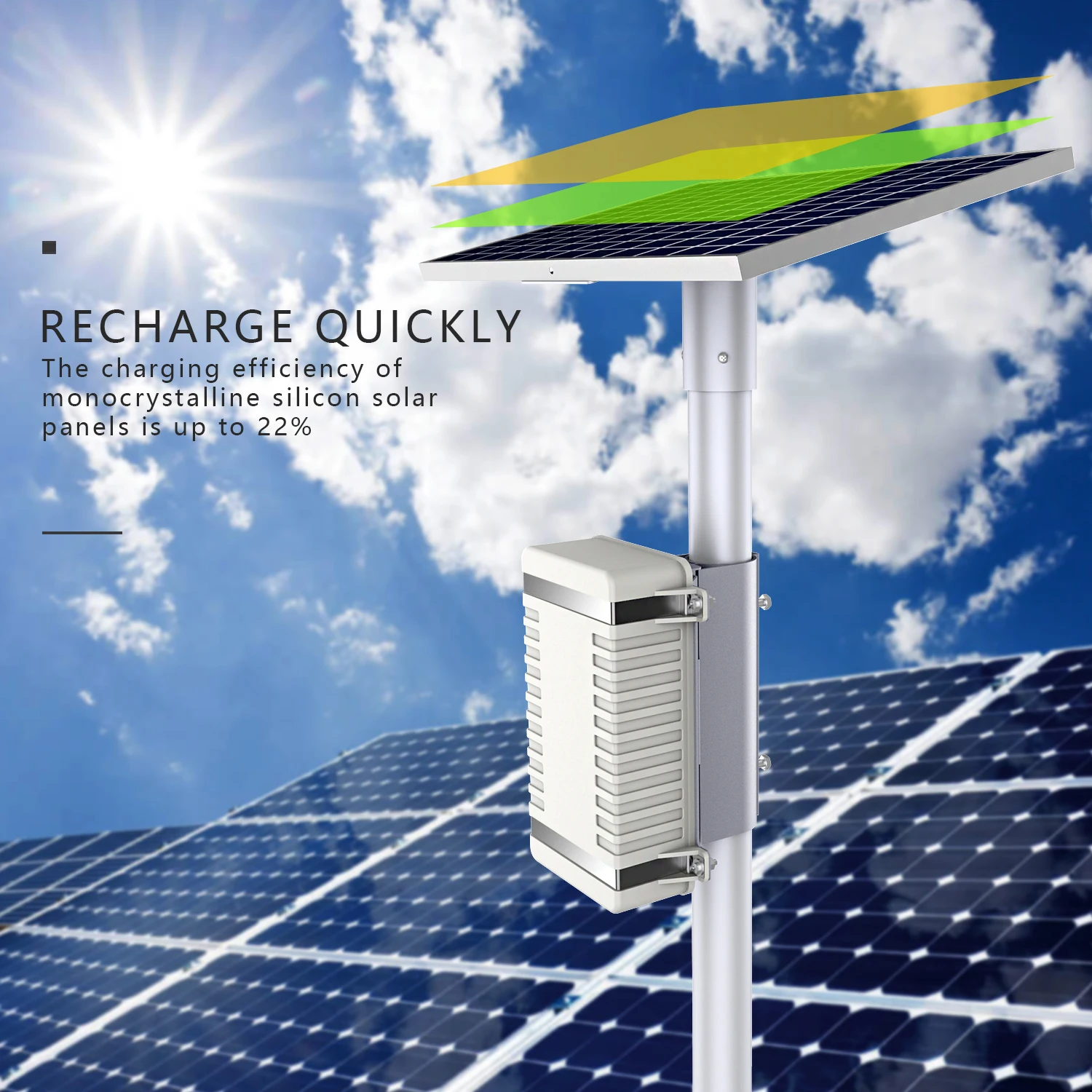 LUXINT 12 Hours Large Capacity Battery Dimming IP67 Outdoor 80W/100W Solar LED Street Light