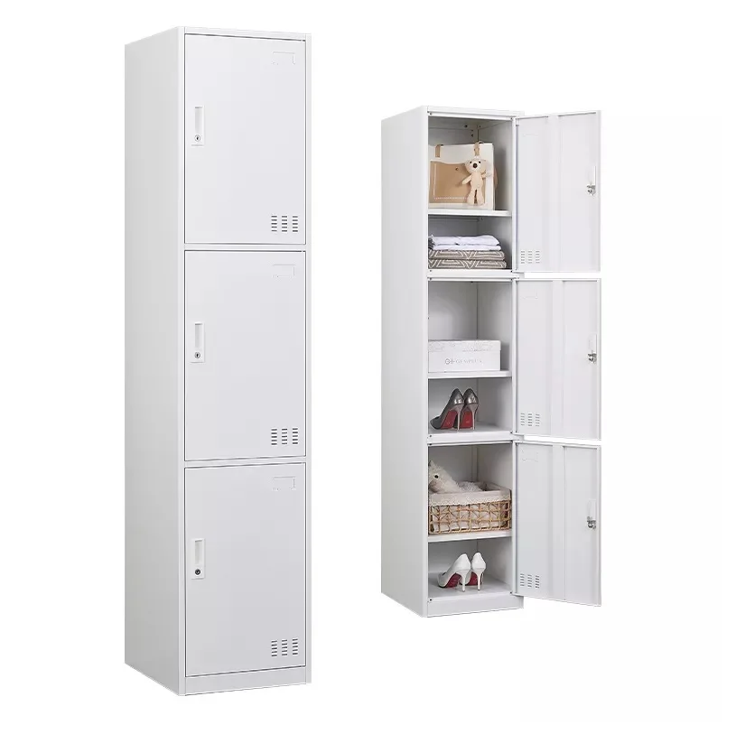 HUIYANG Gym Cabinet Bathroom School Lockers Metal 3doors Lockers  Customization Clothes Cabinet Locker