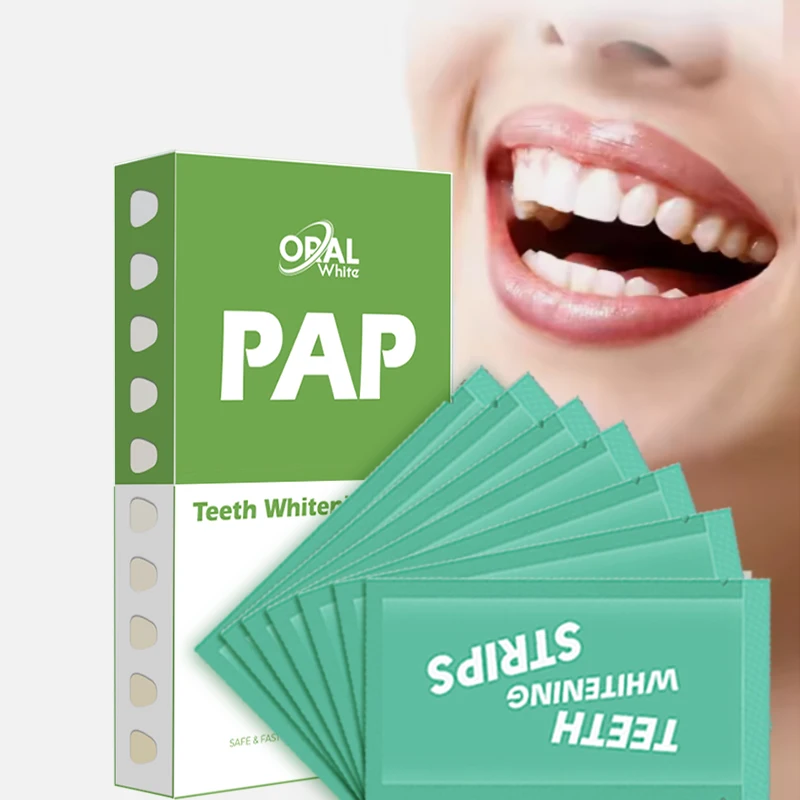 Oral White Best Pap Dry Residue Free Strong Sticky Teeth Whitening Strips Mint For Wholesale