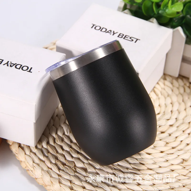 
12 oz stainless steel wine tumbler cups wholesale insulated custom 12oz wine tumbler with lid 