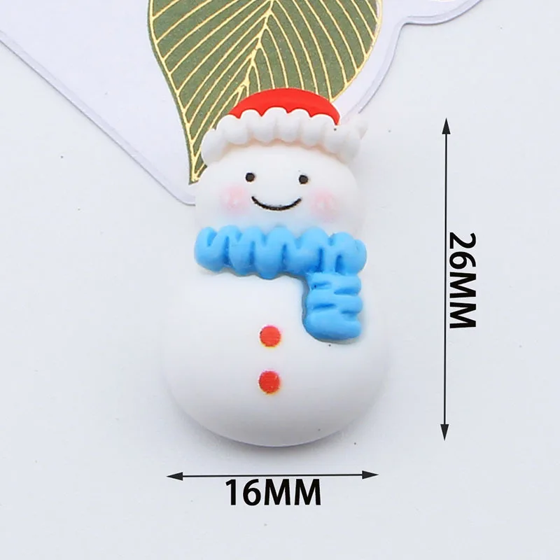 New design Snowman Tree star bell Christmas charms flat resin back DIY mini charms resin charms for jewelry making can add hook