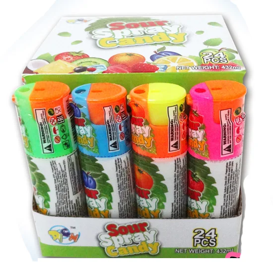 Hot sale lighter shape candy spray, cheap spray candy
