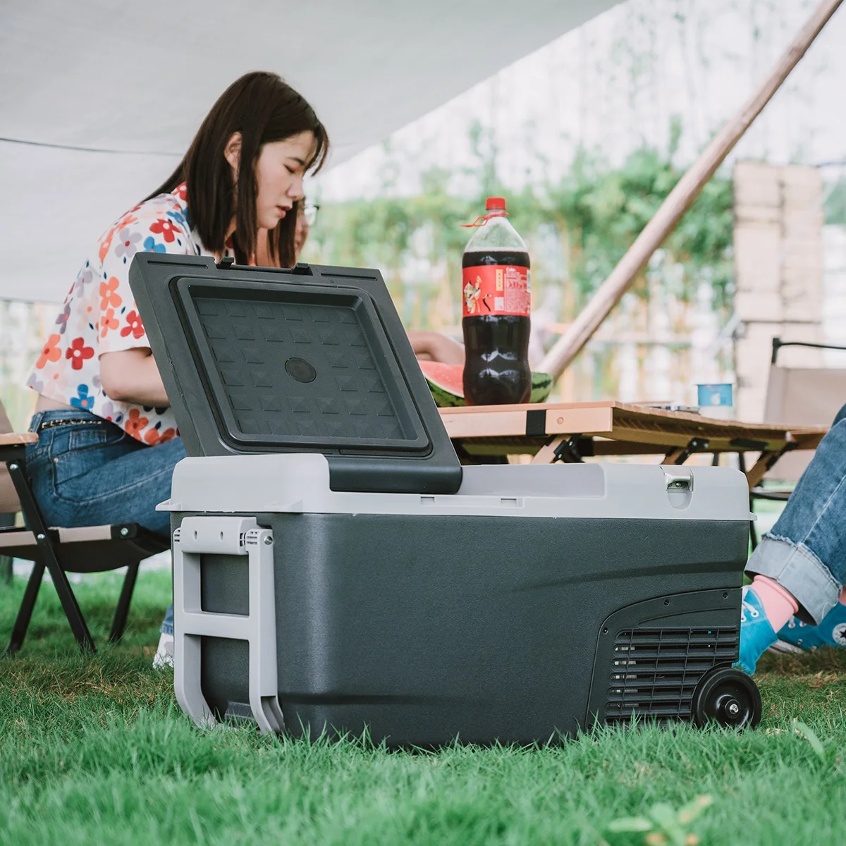 Alpicool M40 12v campervan fridge dual zone car freezer durable portable fridge with compressor
