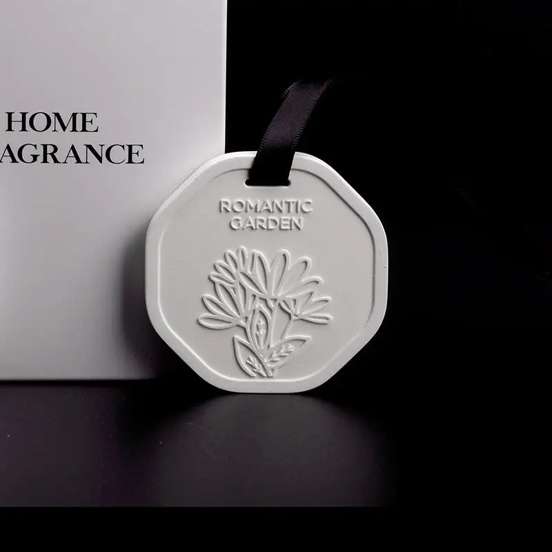 Wholesale wardrobe hanging air freshener ceramic diffuser stone scented aroma stone with perfume
