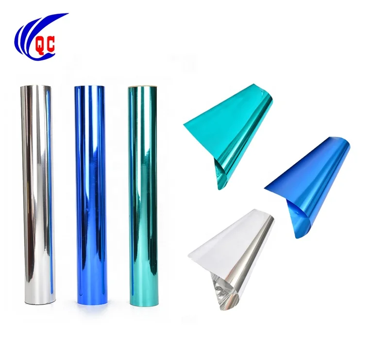 Silver Metallic Film Roll Reflective Laminated Paper PVC Aluminized Film Membrane Metallized Plastic PVC Sheet Film