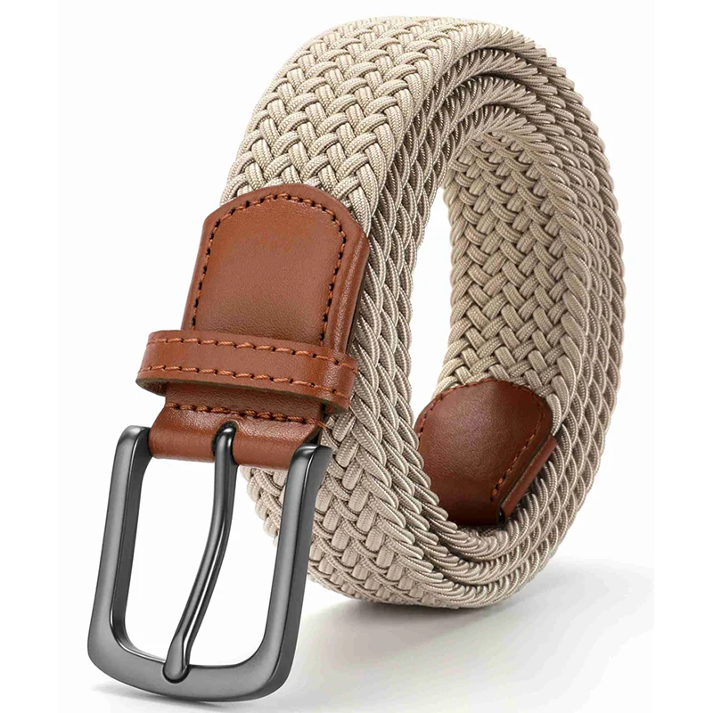 Wholesale Canvas Belts Unisex Woven Stretch Braaided Goft Belt Customized Elastic Stretch Waist Adjustable Wed for Man Sport