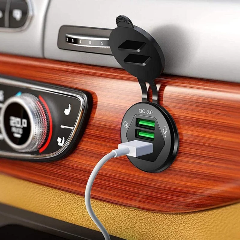 12V/24V 36W QC3.0 USB Charger Socket USB Outlet Fast Charge 3 USB 3.0 Car Charger
